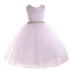 Petite Adele Big Girls White Beaded Applique Junior Bridesmaid Dress 8-12 - SophiasStyle.com